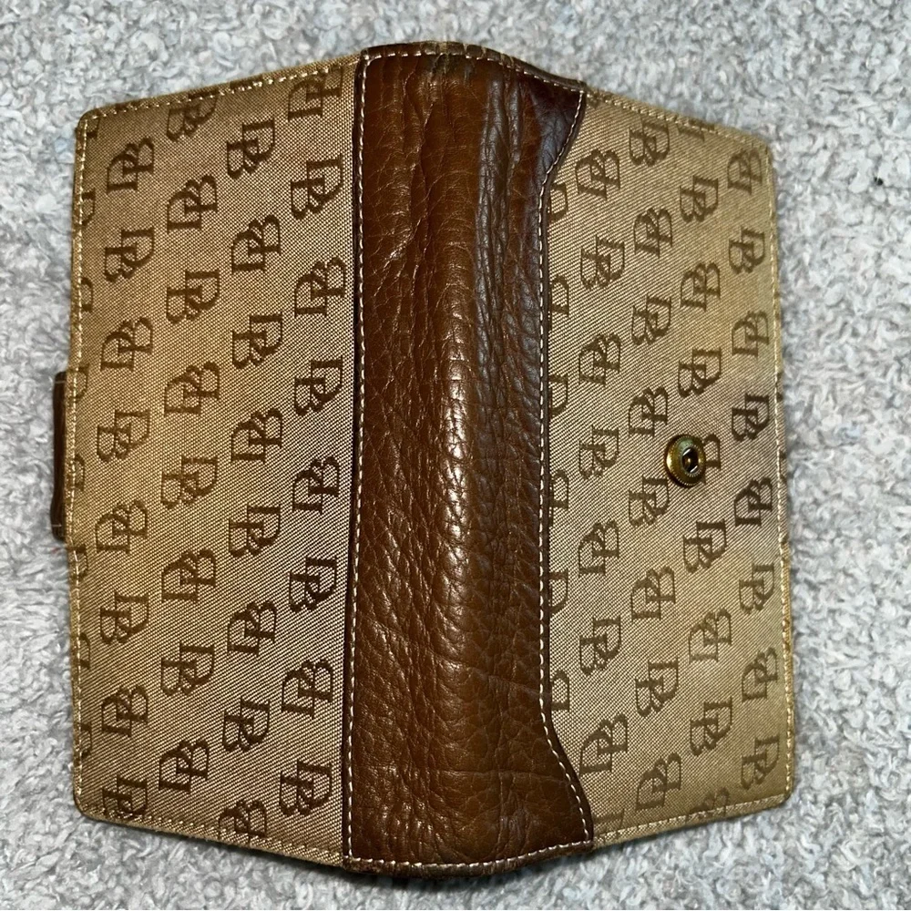 Dooney & Bourke Signature Tan and Brown Hobo Bag